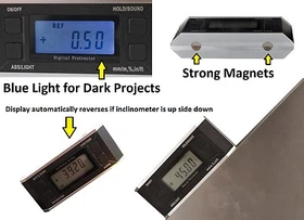 5 Designs - Digital Box Gauge Angle Protractor Level Inclinometer Magnetic Base