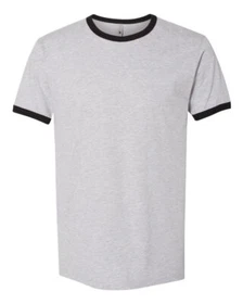 Next Level Men's S-3XL Ultra Soft Cotton Ringer T-Shirt, Basic Crewneck Tee