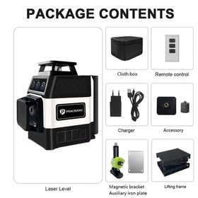 Mini Laser Level 12 Lines 3D Level Self-Leveling 360&deg; Horizontal and Vertical Cr