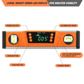 L305 2PM TOOLS Digital Torpedo Level Protractor Neodymium Led #2