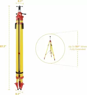 740-04-ELV-157 ADIRPRO Giant Wood Fiberglass Elevating Tripod #3