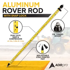 819598027258 ADIRPRO Snaplock Rover Rod Gps Pole Design #2