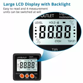 731717871217 AUTOUTLET Digital Angle Finder Gauge Magnetic #3