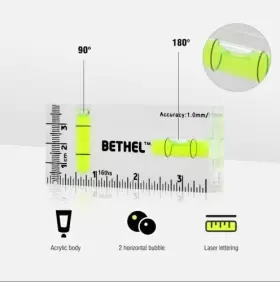 191171372345 BETHEL Level Mini Bubble Spirit Shatterproof #3