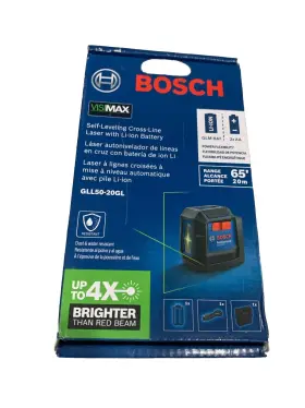 GLL50-20GL BOSCH Beam Leveling Cross Line Laser Battery Kit