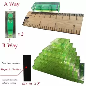 733444416129 BUBLEVL Bubble Level Tool Mini Rectangle Line #2