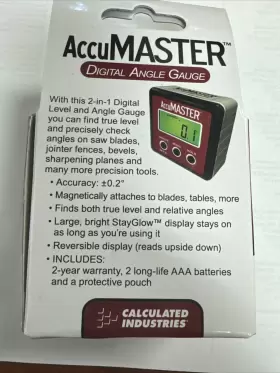 7434 CALCULATED INDUSTRIES Accumaster Digital Angle Gauge #3