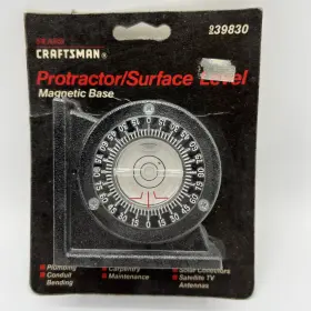 39830 CRAFTSMAN Sears Protractor Level Magnetic Base