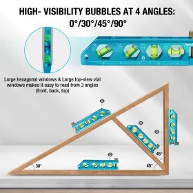 820909707288 DURATECH Level Tool Set Magnetic Torpedo #3