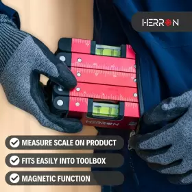 HR001 HERRON Angle Magnetic Leveler Tool Flexible Level #3