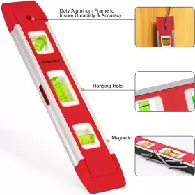 GBY-3 HVAC YELLOW HAT Torpedo Level Magnetic Alloy Edge Pack #3