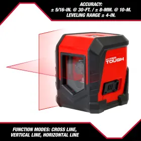 43080 HYPER TOUGH Cross Line Laser Level Beam Leveling Tools #2