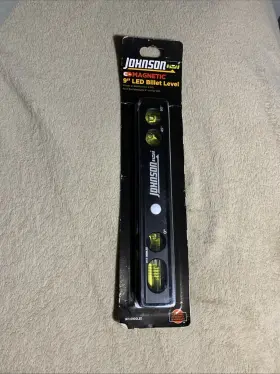 1411-0900LED JOHNSON Level Tool Magnetic Led Billet Torpedo