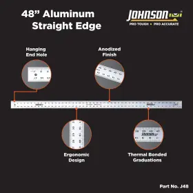 049448548002 JOHNSON Level Tool Straight Edge #2