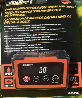 1886-1000 JOHNSON Dual Screen Magnetic Digital Angle Gauge