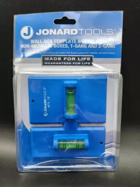 WTL-12 JONARD TOOLS Wall Box Template Level Metallic
