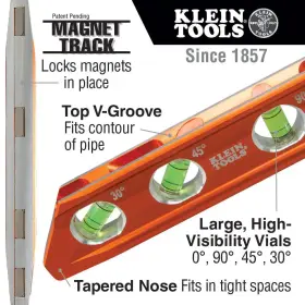 313091859861 KLEIN TOOLS Torpedo Billet Level Earth Magnet #2