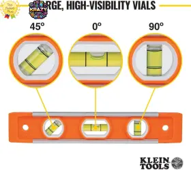744759932716 KLEIN TOOLS Magnetic Torpedo Level Groove Nose #3