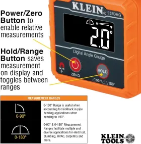 80035 KLEIN TOOLS Level Digital Angle Gauge Tool Kit #3