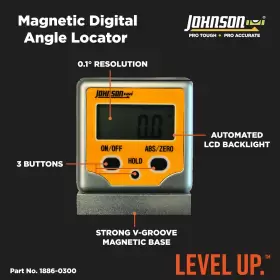 18860300 LEVEL TOOL Magnetic Digital Angle Locator Groove #2