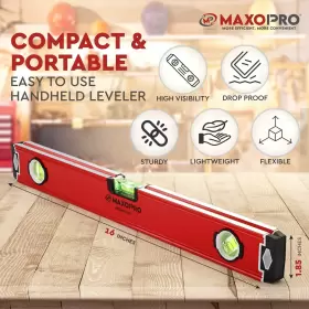 850037783175 MAXOPRO Torpedo Level Magnetic Box Leveler Tool #3