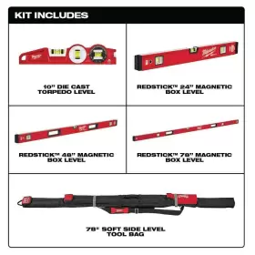 MLBXCM78-3622-21 MILWAUKEE Magnetic Box Level Set Torpedo Kit #2