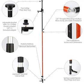 765128156199 MOETER Laser Level Pole Telescoping Tripod #3