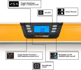 B07SD9NRRV MOTORHEAD Smart Digital Level Lcd Screen Audible #2