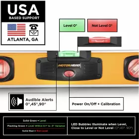 MH-02-LL-B1-16-1 MOTORHEAD Led Torpedo Level Water #2