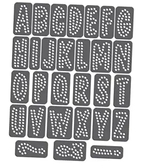RT1-FON303A RHINESTONE GENIE Font Casual Magnetic Template