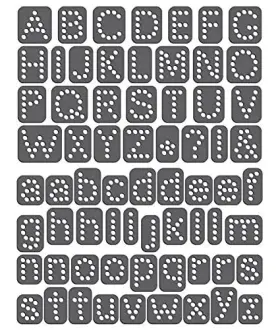 RT1-FON324 RHINESTONE GENIE Font Arial Magnetic Template #2
