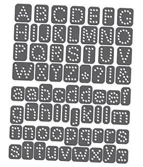 RT1-FON324 RHINESTONE GENIE Font Arial Magnetic Template