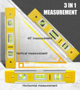 93202-YL RONGPRO Torpedo Level Magnetic Box Bubble #3