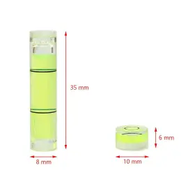 729388245024 RUIWAER Bubble Mini Spirit Level Bullseye #2