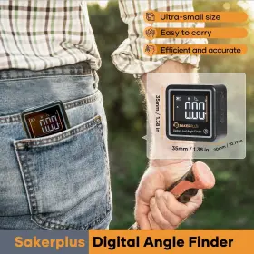 GJ54399-X43338 SAKERPLUS Digital Angle Finder Magnetic Level #2