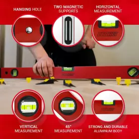 PRO-NV031 MAGNETIC Level Bubbles Shock Alumin #2
