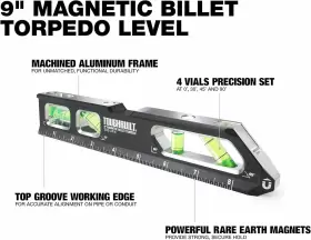 TB-H2-L-9T-M TOUGHBUILT Magnetic Billet Torpedo Level #2