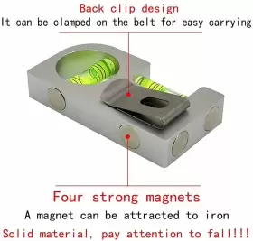 339403563609 UMEI Magnetic Solid Alloy Mini Level Ruler Bubbl #3