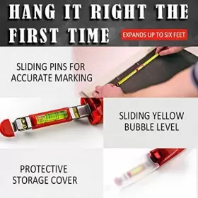 UZ-SPC1213 UZOU Tool Hanger Frame Level Ruler #3