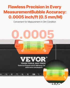 197988124900 VEVOR Torpedo Level Alloy Body Bubble Vials