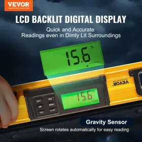 840349935614 VEVOR Magnetic Torpedo Level Led Backlit Screen #2