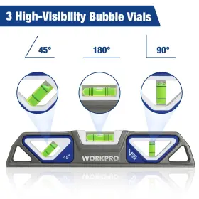 820909775041 WORKPRO Magnetic Torpedo Level Patented Double #2