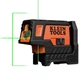Klein Tools 93MCLPG Compact Green Cross-Line Laser Level w/ Plumb Spot