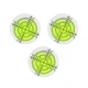 YMGBHNKJLS 3Pcs Small Circular Bubble Levels 32x7mm 32x7mm, Yellow-green