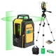 PREXISO 360&deg; Laser Level with Tripod, 100Ft Self Leveling Cross Green Beam 