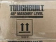 TOUGHBUILT 48'' Masonry Screed Level 3-Vial Spirit Aluminum Box  TB-H2-L-48S