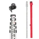 GEOLENI Aluminum Grade Rod - 10ths, With Carrying Case and 16 feet, Red 