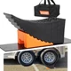 OULEME Raised Tire Change Ramp, Curved 1 Set | Raise 4"-6", Orange and black 