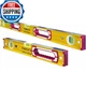Stabila 37816 48-Inch and 16-Inch Aluminum Box Beam Level Set, Yellow