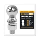 Chrome Trailer Hitch Ball 2" Dia, 6000 lbs, 1"x2" Shank, GusHill GH40004